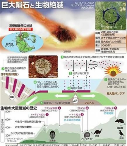 巨大陨石撞击地球导致生物大灭绝