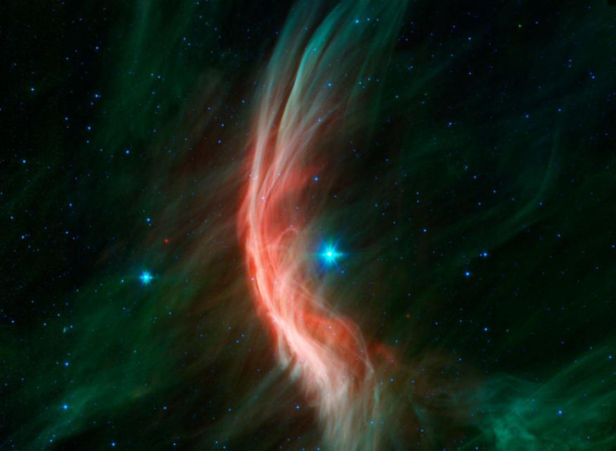 斯皮策太空望远镜拍摄的蛇夫座ζ星（Zeta Ophiuchi）