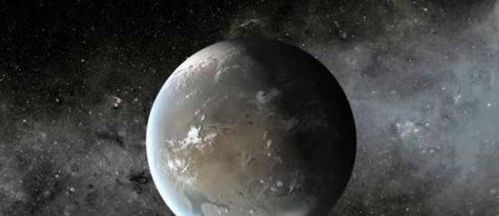 这是系外行星Kepler-62f，是一颗地球体积大小的系外行星，环绕一颗比太阳更小、温度更低的恒星。目前，最新一项研究表明，地球人类是宇宙生命“后来者”，大爆炸