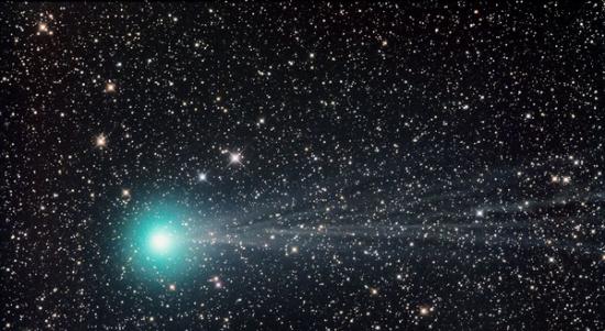 洛夫乔伊彗星C/2014 Q2（Lovejoy）」在1月亮度上升至4-5星等。（图／黄荣正先生摄影，台北天文馆提供）