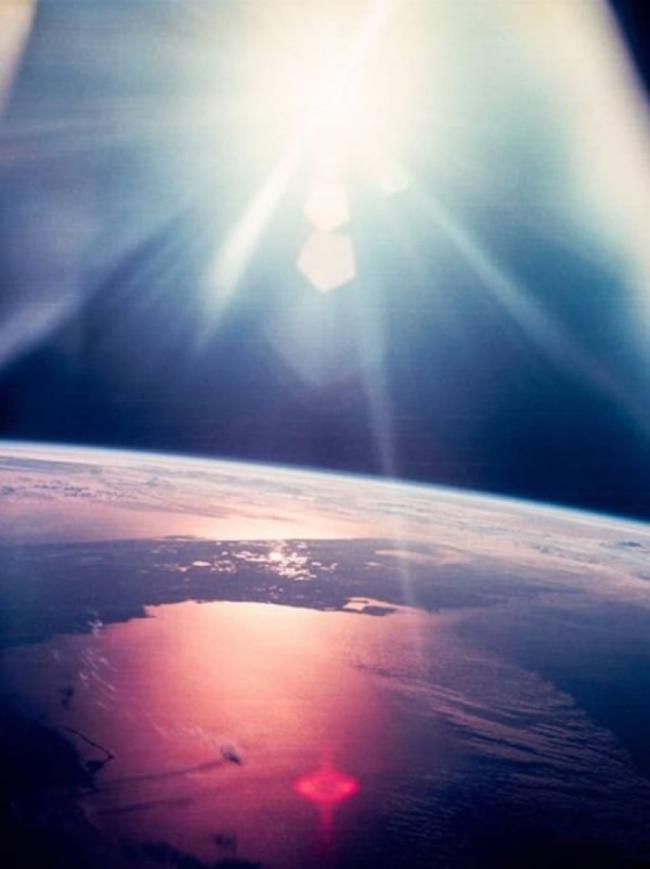 阿波罗12号太空人从高空拍摄美国佛罗里达州。