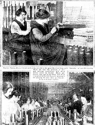 一战期间在兵工厂工作的英国妇女