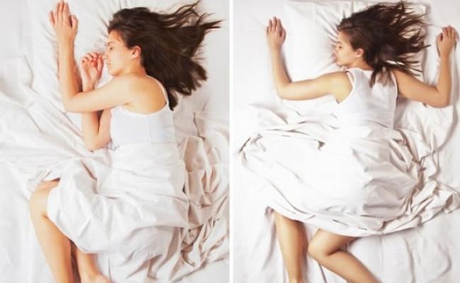 胎儿睡姿（左图）有助睡得好，俯睡（右图）则有利消化。