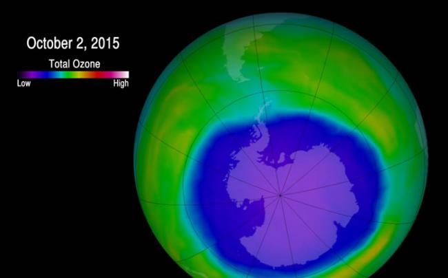 南极上空的臭氧层破洞越达到2690万平方公里 比北美面积还要大