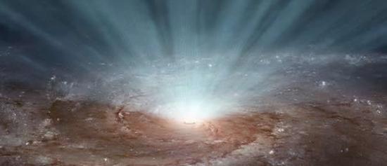 位于星系核心的超大质量黑洞会发出剧烈的辐射和超高速星系风。美国宇航局的“核分光望远镜阵列”(NuSTAR)以及欧空局的XMM-牛顿空间望远镜近日观测到从一个超大