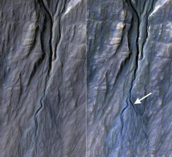 火星表面的一些沟渠与液态水关系不大