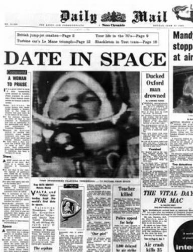 1963年，捷列什科娃的太空飞行登上头版头条。