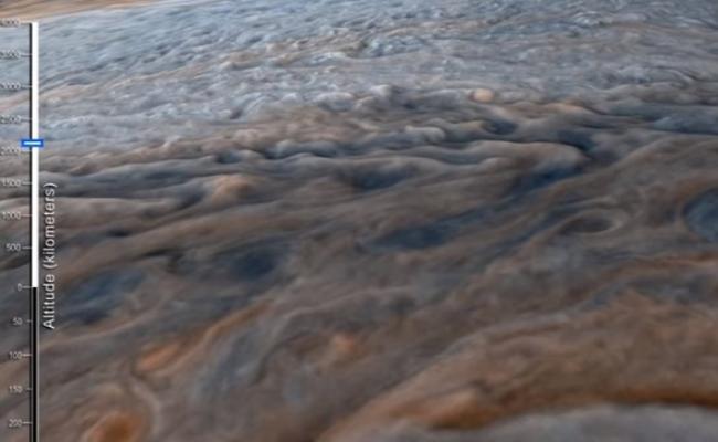 NASA透露红斑深入木星大气层数百公里。