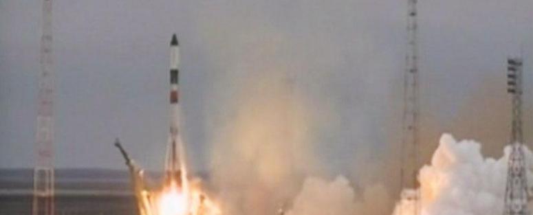 俄罗斯火箭搭载飞船前往国际空间站向宇航员送蔬果