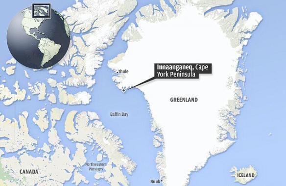 研究人员推测，这颗陨星的坠落地点大致是在今天格陵兰岛西北部的约克角半岛附近，时间大约是在1万年前。