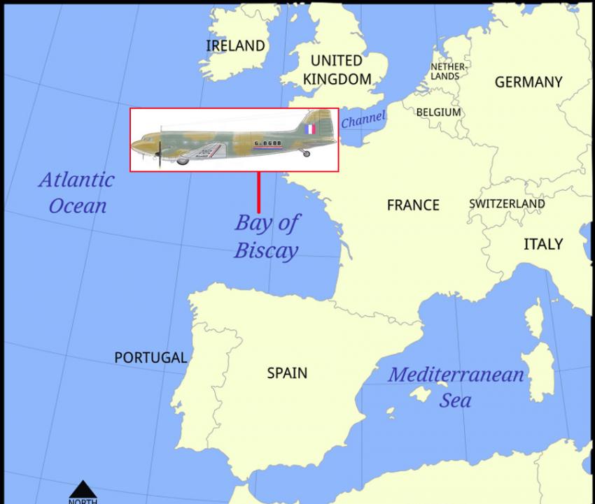 1943年6月1日，由里斯本飞往英国布里斯托的BOAC Flight 777被德国的容克Ju88s击中，坠落比斯开湾。机上人员17人无一生还，其中包括著名演员莱