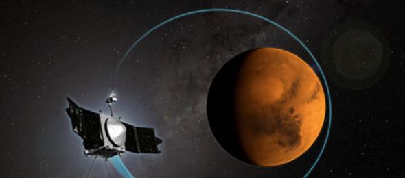 美国NASA的MAVEN探测器绕行火星运转满1000圈