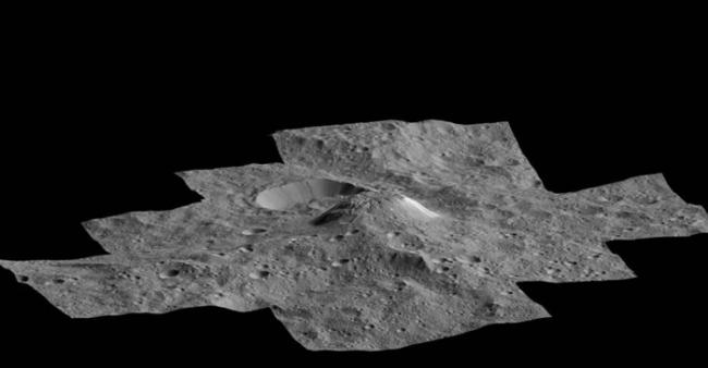 黎明号发现谷神星表面有座休眠火山──阿胡纳山 数亿年前曾经喷冰
