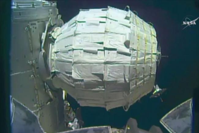 国际太空站充气式太空舱充气成功。