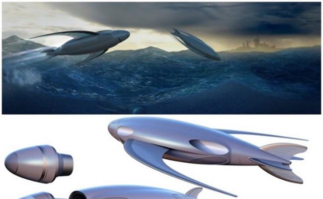 有学生设计出似是飞鱼的概念潜艇。