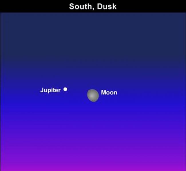 5月15日晚20时天宇将上演“木星合月”美丽天象