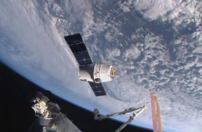 该补给胶囊已经是第2次到访空间站。