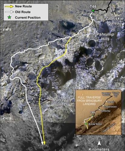美国宇航局好奇号火星车终于抵达本次探索计划的目的地：夏普山