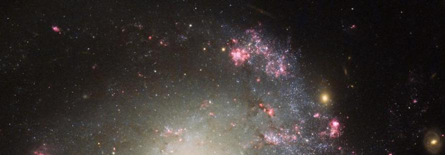 哈勃望远镜拍摄的鲸鱼座棒旋星系NGC 428