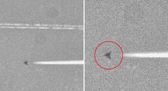 美国得克萨斯州上空拍摄到神秘三角型飞机 疑为美军秘密隐形战机