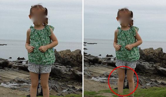 日本女孩拍照却发现身后站着一名身着黑衣的幽灵武士