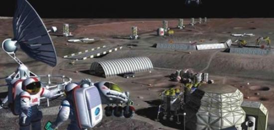 未来的月球基地将使用来自月球极区的冰冻水，也可供给地月轨道上的空间站
