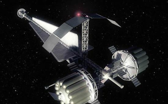美国宇航局人类外行星探索（HOPE）卡利斯托任务载人飞船的艺术家概念图，这一任务将搭载6名船员进行长达5年的飞行。欧洲航天局的研究人员表示这样的长期任务要求为人