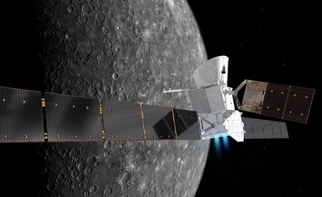“BepiColombo”飞抵水星后，将会继续人类研究水星的任务；图为构想图。