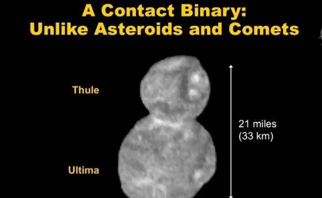 小行星Ultima Thule更像一个雪人