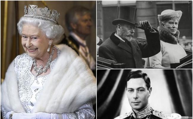 乔治五世（右上图左）驾崩后，有人提议玛丽王后（右上图右）摄政。若然成真，乔治六世（右下图）及英女王（左图）不会成为日后的英国君主。