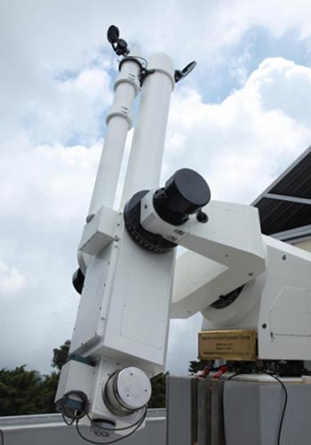 2014年10月9日，调试完成的望远镜
