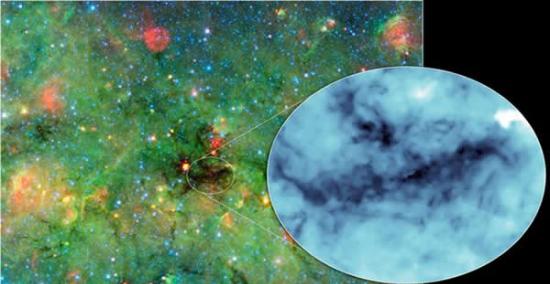 美国宇航局“斯皮策”空间望远镜发现一处神秘的宇宙“黑域”