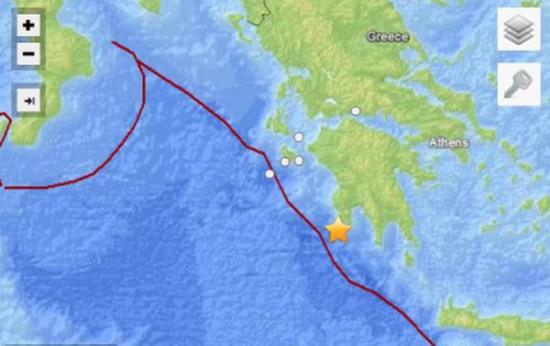 地中海海域发生里氏5.0级地震