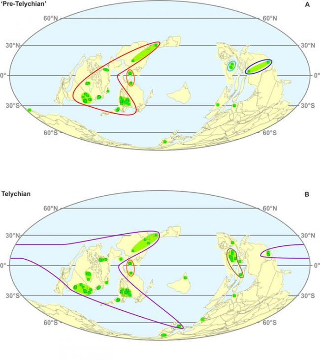 “前特列奇期”和特列奇期全球浅海界牙形动物的古地理区系