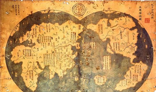 郑和绘制的世界海图