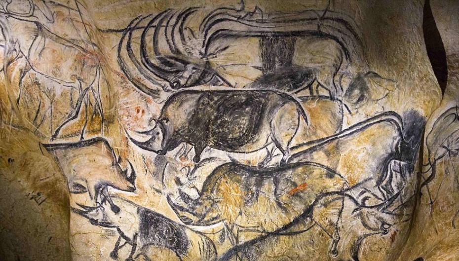 这些壁画中包括公牛、奶牛以及其他动物。