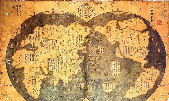业余历史学家蒙兹尔提出的一项富有争议的假设认为中国人在哥伦布前70年便发现了美洲新大陆。他的假设立基于18世纪印刷的中国航海家郑和1418年绘制的一幅地图，地图