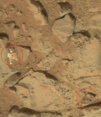 “好奇”号探测器在火星拍摄的影像中发现疑似外星人“骸骨”