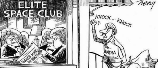 《纽约时报》漫画讽刺印度征火星