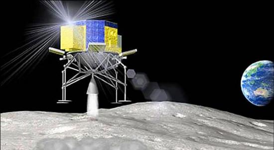 图为无人小型探测器“SLIM”登月时的效果图