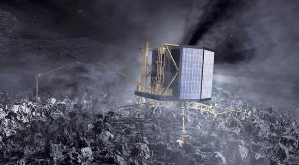 莱菲着陆器目前处于彗星上温度较低的悬崖附近，每天可获得大约1.3小时的光照。