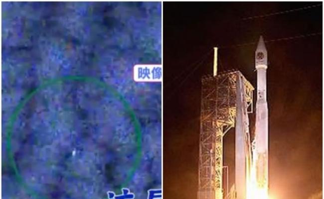 早前由火箭运载上太空（右图）的相机，成功拍摄到流星（左图）。