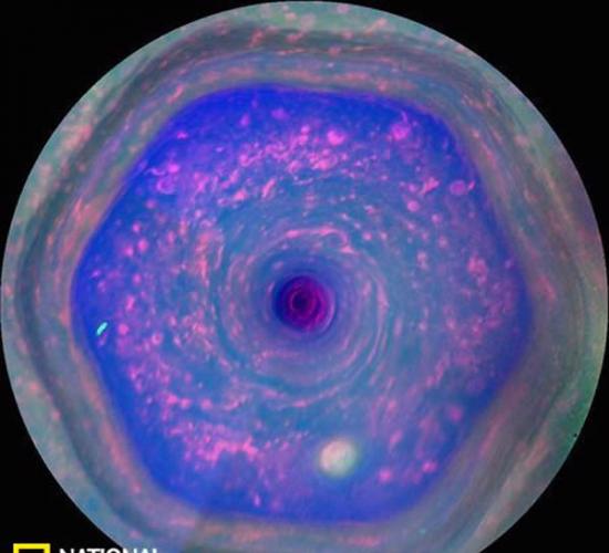 土星北极的六边形喷流系统