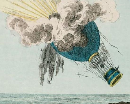 发生于1785年的热气球坠毁事故图画