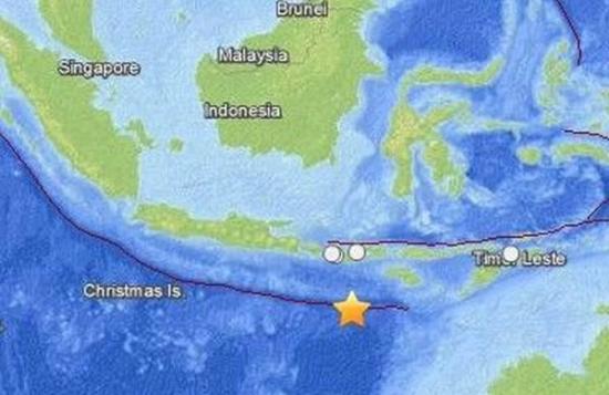 印尼南部海域发生5.2级地震