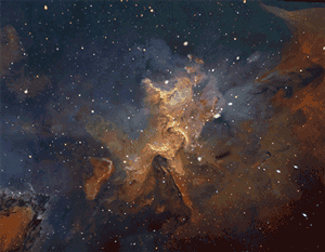 心脏星云中的梅洛特15号星团，相距7500光年。