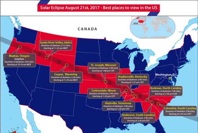 “美国大日食”：美国将于8月21日出现日全食奇景