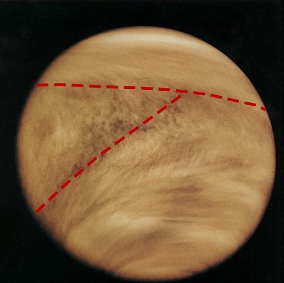 这一方式被称之为“收发分置雷达”。“先驱者”号金星探测器1979年拍摄的照片，展示了神秘的“Y”形。根据西班牙天文学家提出的理论，这一现象由强风吹动云层所致。在