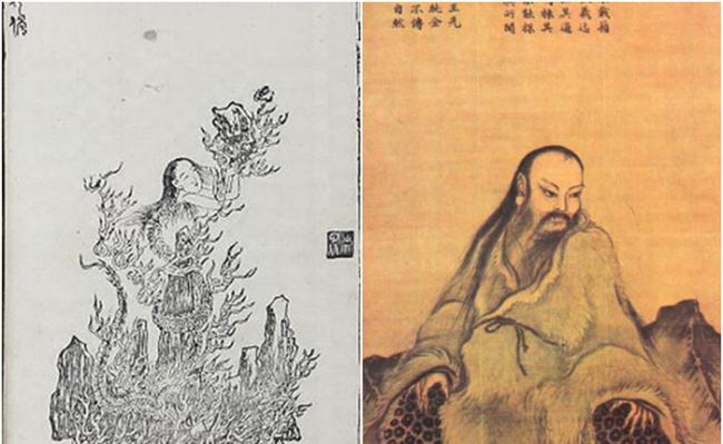 伏羲（右图）与女娲（左图）是中国神话人物。