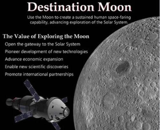 ‘目标月球！’运动不断向人们宣扬开展月球探测的好处，其中包括开启通往太阳系的大门，开发最新的技术，推动经济增长，带来新的科学发现，以及推进国际间合作等等
